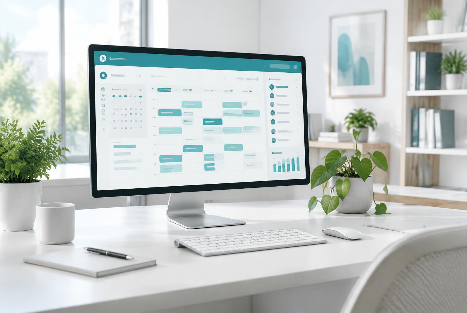 Representative image of a clean healthcare technology workspace